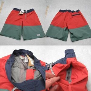 LL Bean‎ Board Shorts Men Medium 30 Red Lined Quick Dry Zip Pocket String NEW